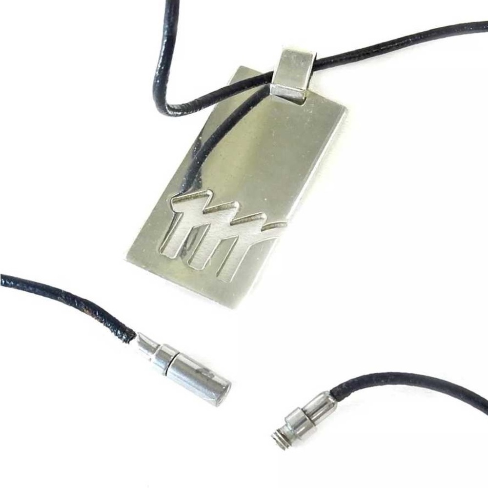 Gucci ID Tag Plate Virgo Pendant Necklace Choker - Picture 7 of 8